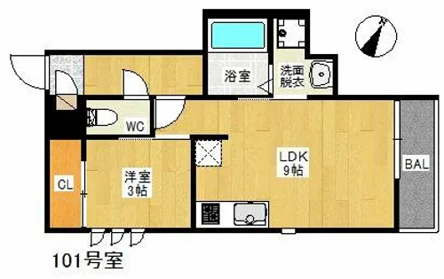 Grandtic Park side大橋【1階】の間取り