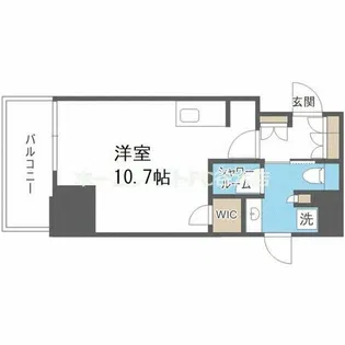 ザ・パークハビオ谷町六丁目クロス【8階】の間取り