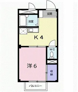 サンハイツ広久手B【202号室】の間取り