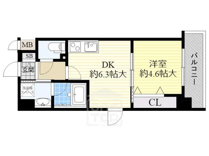 レシオ千里丘【4階】の間取り