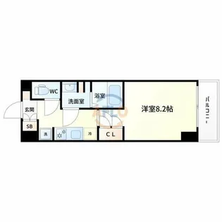 ミュプレ江坂【5階】の間取り