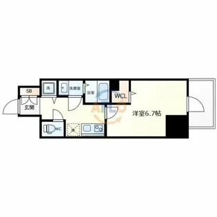 Metrosa谷町六丁目North【14階】の間取り