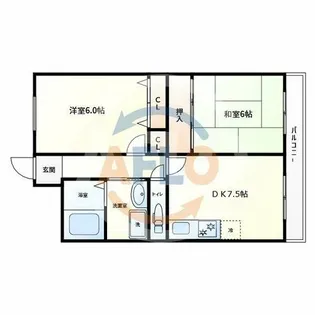 ISM大阪城公園【9階】の間取り