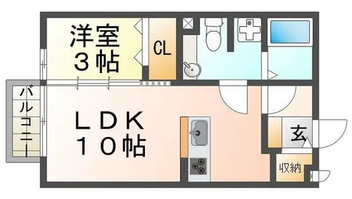 パークイーストⅢ【2階】の間取り