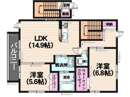 リヴェール花畑2【2階】の間取り