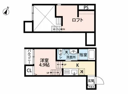 リヴァブル大楠【1階】の間取り