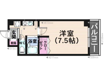 セゾンドヴィラ平尾【401号室】の間取り