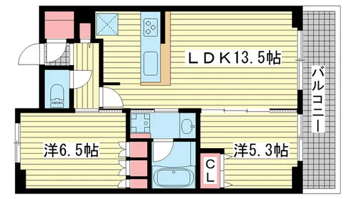 ワコーレ神戸みなと元町【9階】の間取り