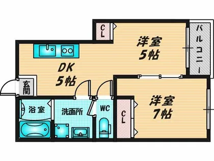 ディーセントⅡ【2階】の間取り