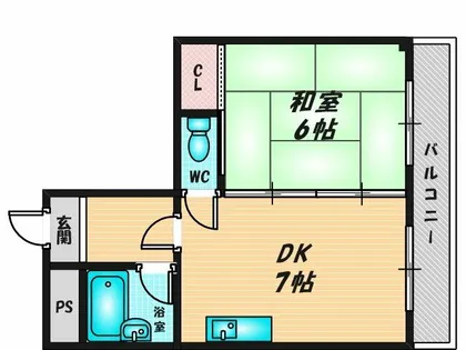新星ビル布施【2階】の間取り
