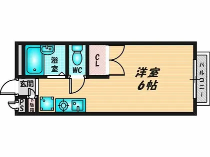 エステートピアナカタ【1階】の間取り