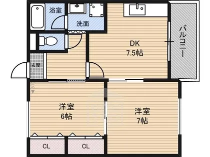 リブレ三光5【1階】の間取り