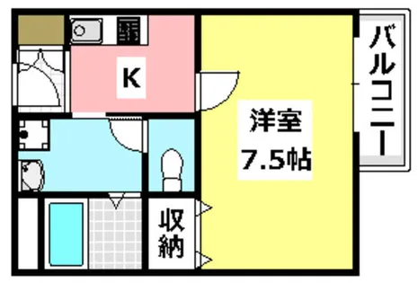 アンプルール茨木【2階】の間取り