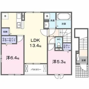 ピエール レザン【2階】の間取り