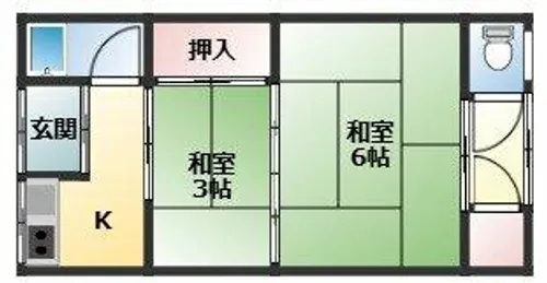 北余部テラス【2階】の間取り