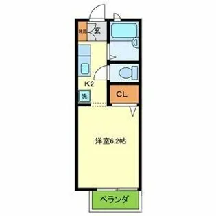 1Kの間取り画像