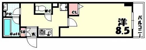 1Kの間取り画像