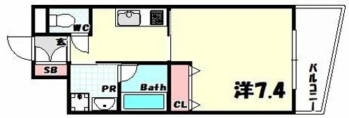 1Kの間取り画像