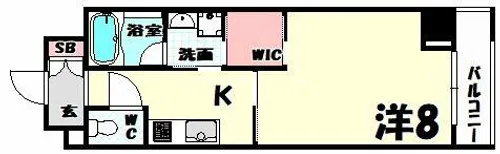 神戸ボナールレジデンス【3階】の間取り