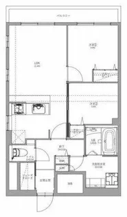 レジデンス本町靭公園【14階】の間取り