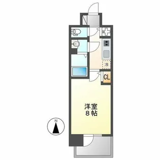 エスリード栄イーストスクエア【1401号室】の間取り
