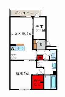 アムール久宝寺【2階】の間取り