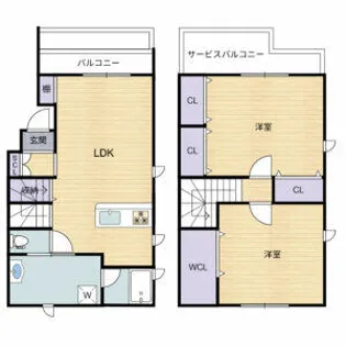 Casa feliz平野東【201M号室】の間取り