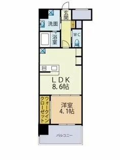 ブレス唐人町駅前【10階】の間取り