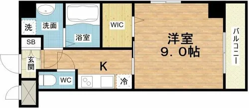 1Kの間取り画像