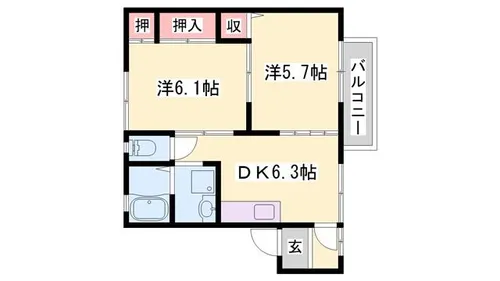 フォーレスひらつか【1階】の間取り