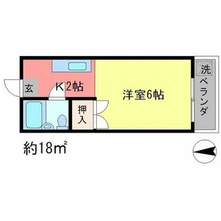 ハイツ芙蓉【4階】の間取り