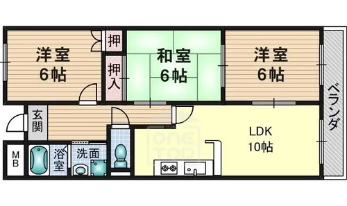 カサ・フィエスタ【402号室】の間取り