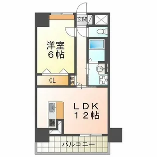 西舞子壱番館【4階】の間取り
