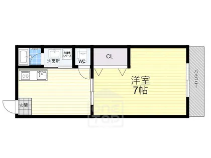 奥野マンション【4階】の間取り