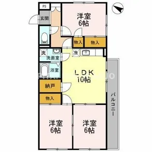 アイリス八橋【3階】の間取り