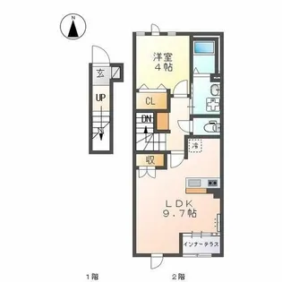 グラティテュード【2階】の間取り