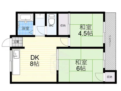 メゾン富田【2階】の間取り