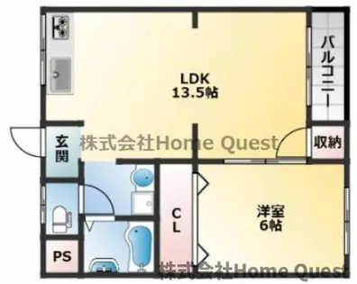 エルハイム久宝寺【3階】の間取り