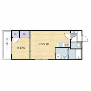 IL CUORE【302M号室】の間取り