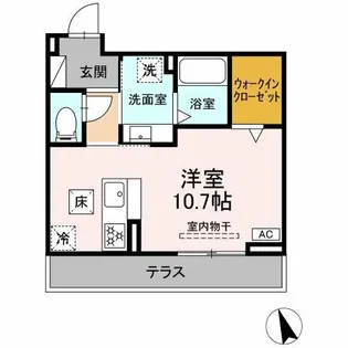 ビューハウス77【103号室】の間取り