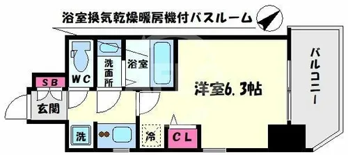 エステムコートディアシティWEST【11階】の間取り
