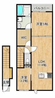 L-bloom東櫛原【2階】の間取り