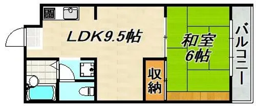 真能ハイツ【1階】の間取り