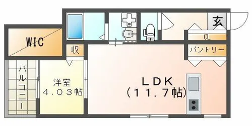 NET-K三木【1階】の間取り