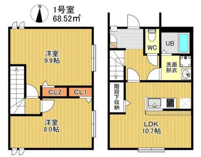DUPLEST YM 大橋【3号室】の間取り