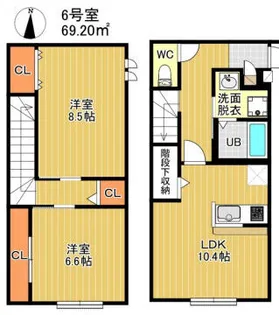 DUPLEST YM 大橋【6号室】の間取り