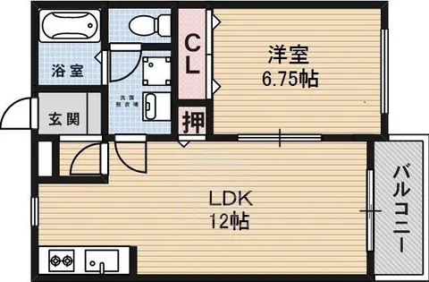 モナベイル【1階】の間取り