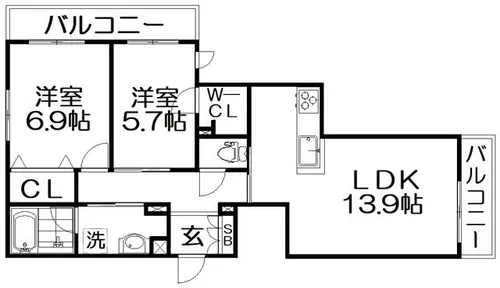 エスペランサ レジデンスⅡ【3階】の間取り