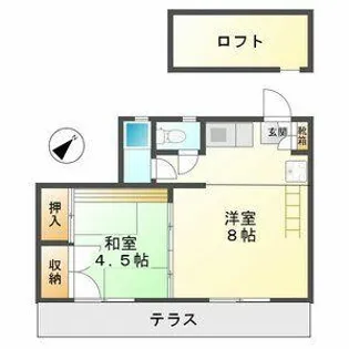 プランドゥ五条A棟【106号室】の間取り