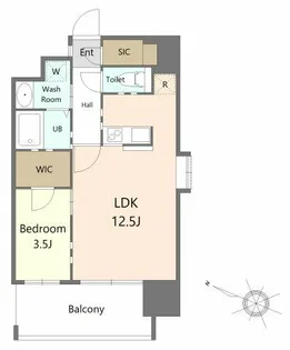 グランエターナ福岡警固【13階】の間取り